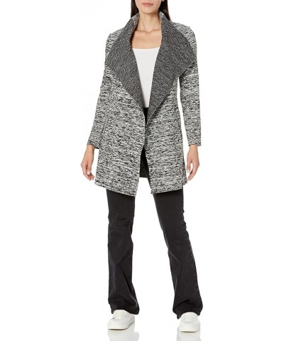 Women's Petite Spacedye Lounge Around Jacket Black Mix $12.63 Jackets