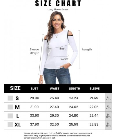 Cold Shoulder Tops for Women Basic Round Neck Long Sleeve Cute Blouse Fitted T Shirts Fall Casual Tops Z-black $10.92 Accesso...