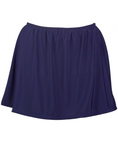 Women's Plus Size Swim Skirt with Built in Panty Navy $27.93 Swimsuits