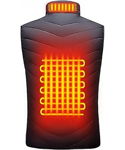 Heated Vest with USB Insert Unisex Sleeveless Heating Puffer Jacket Lightweight Electric Rechargeable Heated Vest F04-black $...