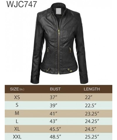 Women's Removable Hooded Faux Leather Jacket Moto Biker Coat Wjc747a_camel $26.63 Coats