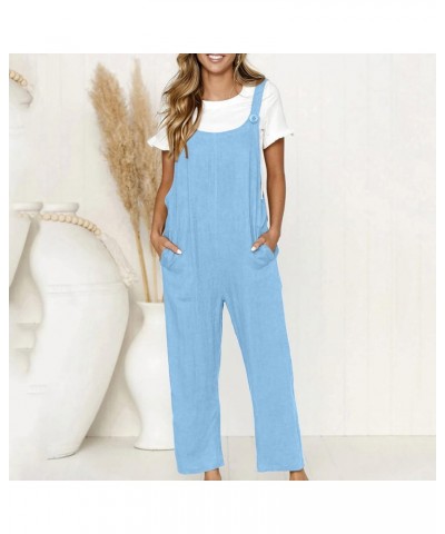 My Orders Pink Jumpsuits for Women Summer Dressy Romper Loose Fit Overalls Plus Size Linen One Piece Jumpsuits with Pocket Te...