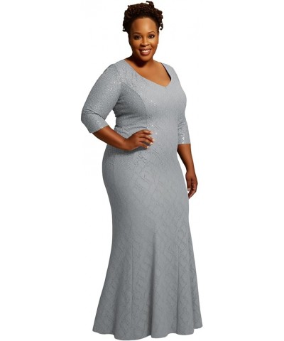 Mother of The Bride Dresses Long - Plus Size Lace Mermaid Formal Evening Gowns Shadow $38.95 Dresses