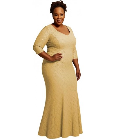 Mother of The Bride Dresses Long - Plus Size Lace Mermaid Formal Evening Gowns Shadow $38.95 Dresses