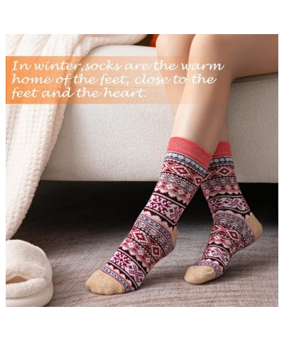 Wool Socks for Women - 5 Pairs Wool Socks Soft Womens Socks, Winter Hiking Socks Cozy Socks Warm Socks Diamond, 5-9 $6.37 Act...