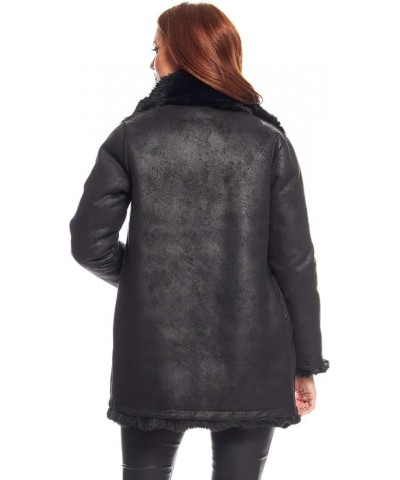 Donna Salyers Camel Faux Fur Rainier Reversible Mink Coat Black $108.00 Coats