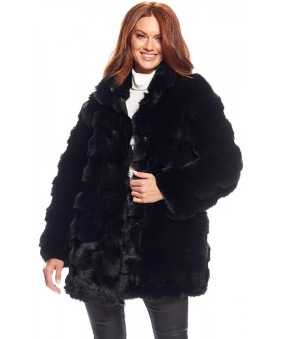 Donna Salyers Camel Faux Fur Rainier Reversible Mink Coat Black $108.00 Coats