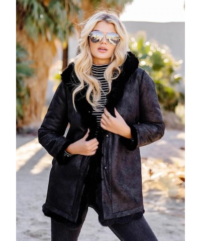 Donna Salyers Camel Faux Fur Rainier Reversible Mink Coat Black $108.00 Coats