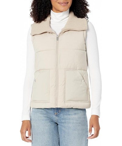 Women's Wide Quilt Vest Latte $38.84 Vests