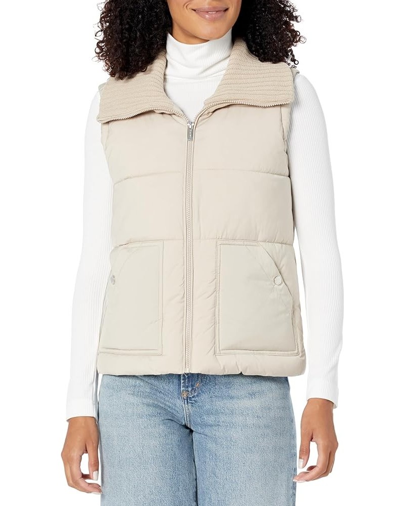 Women's Wide Quilt Vest Latte $38.84 Vests