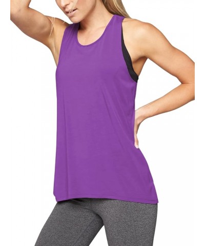 Workout Tops for Women Yoga Athletic Shirts Tank Tops Gym Summer Workout Clothes Violet $12.64 Activewear