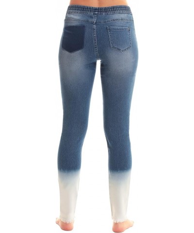 Solid Jeggings for Women Medium Denim Stretch Fabric With Contrast $10.75 Leggings