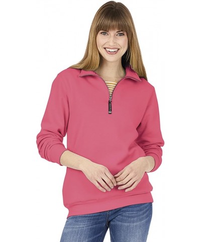 Crosswind Quarter Zip Sweatshirt Preppy Pink $11.48 Sweatshirts