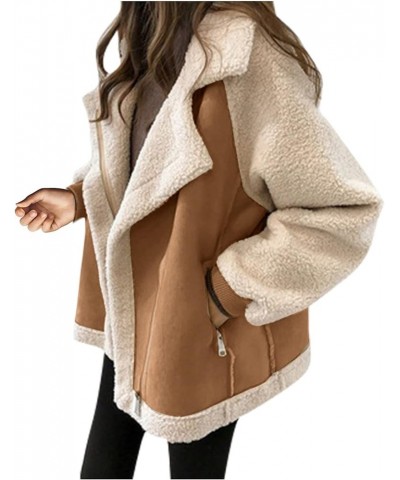 Winter Coats For Women 2023 Warm Clothes Fleece Sherpa Jacket Fuzzy Lightweight Fashion Casual Outerwear Clothing H Khaki $12...