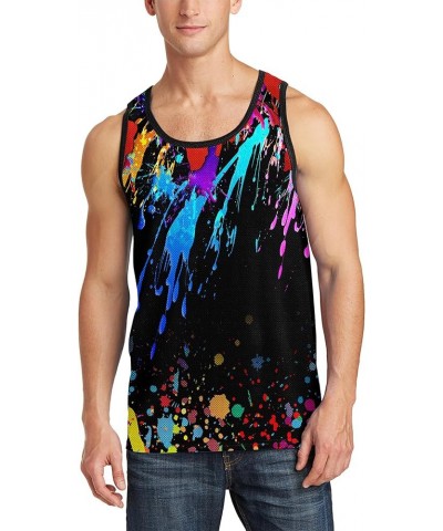 3D Tank Tops for Men Women Cool Design Graphic Sleeveless Shirts Summer Tops Colorful-black-ch1 $12.97 Shirts