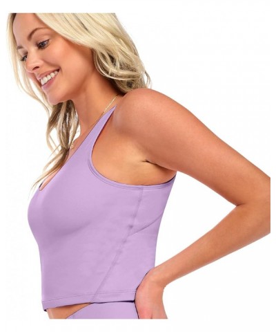 Women’s Longline Wirefree Padded Medium Support Sports Bra Lavender $9.64 Lingerie