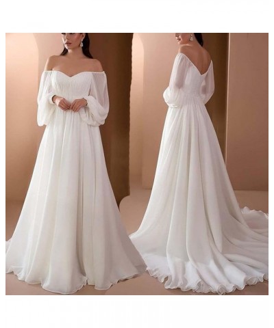 Sexy Bridesmaid Bride Dresses for Women Elegant Wedding Guest Off Shoulder Solid Color Formal White Maxi Dress White $16.44 A...