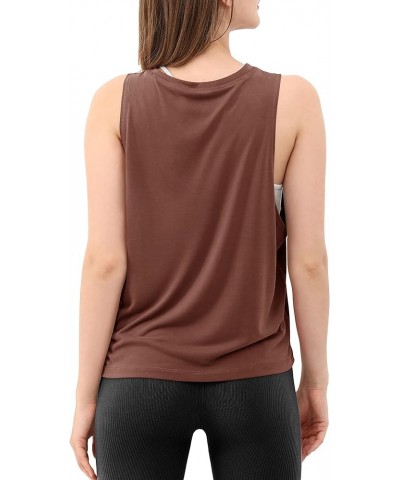 3-Pack Loose Tank Tops for Women Sleeveless Gym Athletic Workout Tops Yoga Shirts Army Green+warm Tan+sangria (Long) $9.49 Ac...