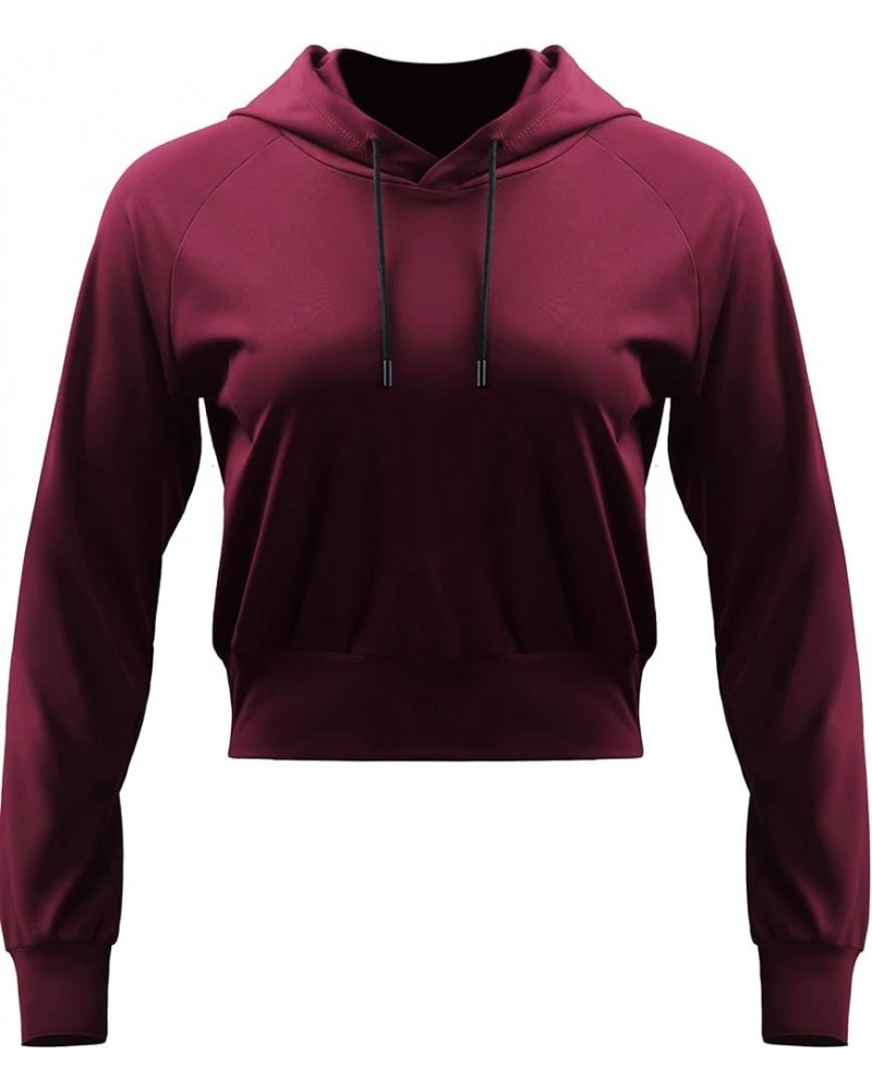 Women's Casual Long Sleeve Crop Top Sweatshirt Hoodies for Running 1 or 2 Pack 77 : 1 Pack, Red $9.72 Hoodies & Sweatshirts