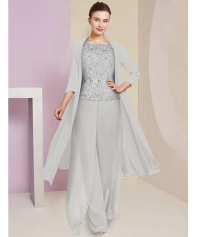 Modest Mother of The Bride Dresses for Women Two Pieces Jumpsuits with Jacket for Wedding Guest LZ006 Ivory $37.80 Suits