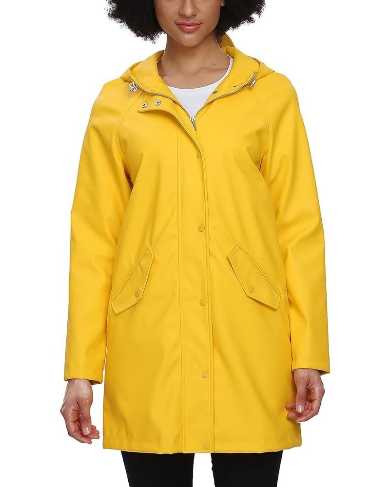 Raincoat Women, Rain Jacket Waterproof Raincoat Hooded Windbreaker Outdoor Long Active Long-yellow $18.45 Jackets