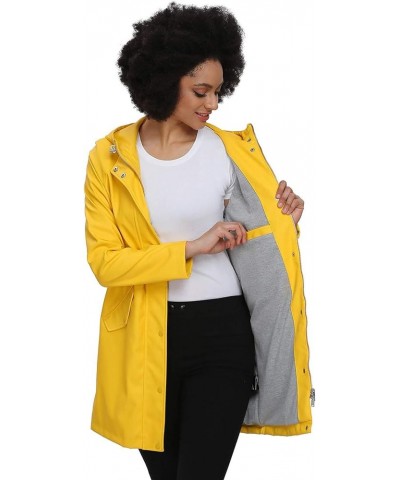 Raincoat Women, Rain Jacket Waterproof Raincoat Hooded Windbreaker Outdoor Long Active Long-yellow $18.45 Jackets