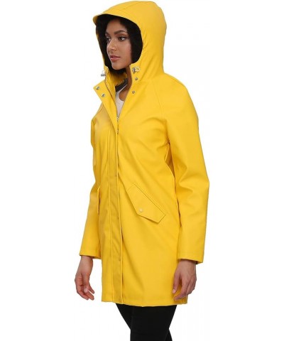 Raincoat Women, Rain Jacket Waterproof Raincoat Hooded Windbreaker Outdoor Long Active Long-yellow $18.45 Jackets