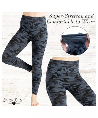 Women's Fleece Lined Mid-Rise Warm Stretch Leggings Jungle Camo $9.62 Others