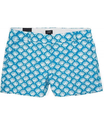 Women's 3.5" Classic Chino Short Azure Pool White Fan Print $22.85 Shorts