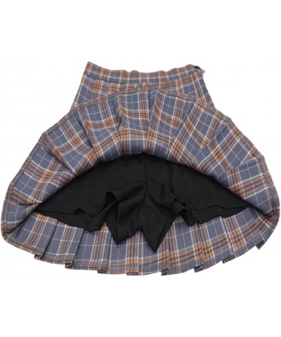 Women Girls Short High Waist Pleated Skater Tennis Skirt Grey Stripes $11.27 Skirts