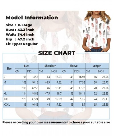 3/4 Sleeve Blouses for Women Button Down Floral Print Elbow Length Tee Shirts Loose Fit White Half Sleeve Tops R25-purple $11...