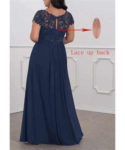 Lace Appliques Mother of The Bride Dresses for Wedding V Neck Chiffon Formal Evening Gowns with Sleeves Grape $32.24 Dresses