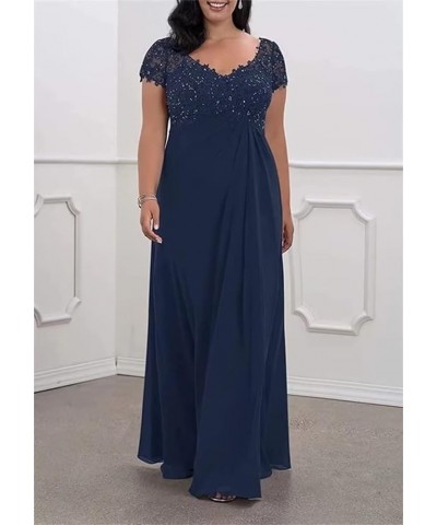 Lace Appliques Mother of The Bride Dresses for Wedding V Neck Chiffon Formal Evening Gowns with Sleeves Grape $32.24 Dresses