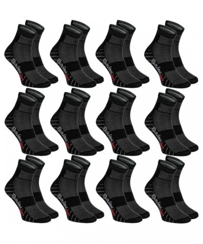 6 or 12 pairs of Cotton SPORT Athletic Socks, Black or White For Mens and Womens 12 X Black $11.19 Socks