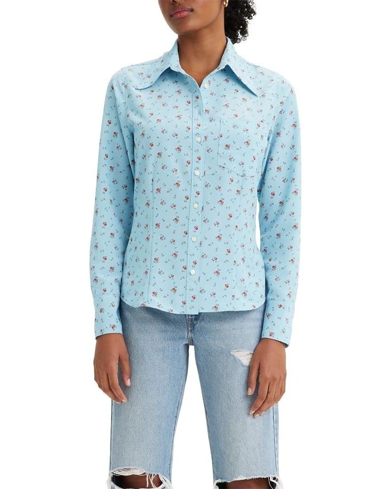 Women's Jasper Blouse (New) Isabel Floral Forget-me-not $13.93 Blouses