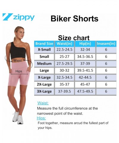 Zippy High Waist Biker Shorts for Women 6"/ 8"/10" Tummy Control, Yoga Workout Running Gym Shorts with Pockets for Summer 6 i...