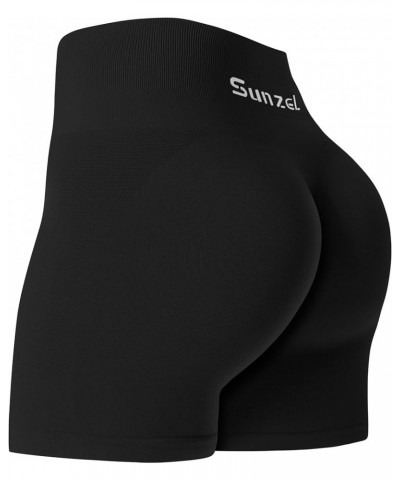 Butt Scrunch Seamless Shorts, Womens 5 Inch Workout Shorts High Waist Stretch Booty Short for Gym/Yoga/Running/Biking Solid B...