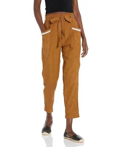 Women's Tie Waist Pant Wood $9.53 Pants