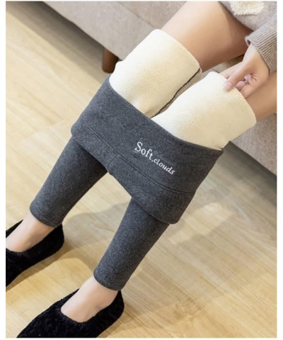 Winter Warm Fleece Lined Leggings for Women Girls Casual Soft Slim Thick Elastic High Waist Thermal Pants Dark Grey $12.60 Le...