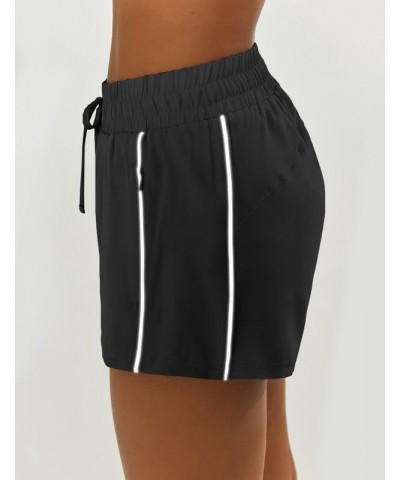 Running Shorts for Women Quick Dry Workout Gym Athletic 2.5" Short with Zipper Pockets Black $11.76 Shorts