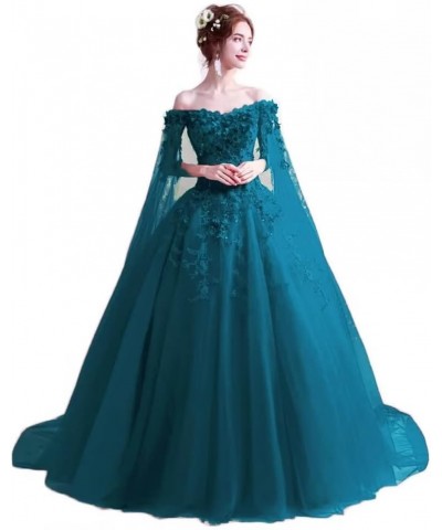 Women's Off The Shoulder Dress Masquerade Ball Gowns Prom Dress 2019 Teal $56.35 Dresses