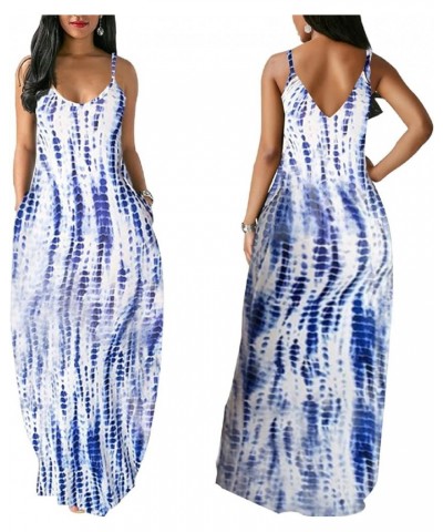 Maxi Dress for Women Beach Vacation Summer Casual Floral Printed Bohemian Long Sundress with Pockets Blue10647 $17.81 Dresses