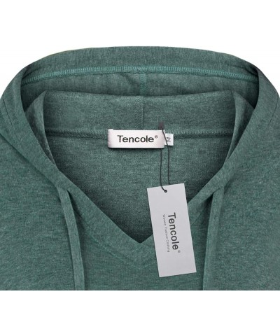 Womens Hoodies Pullover Sweatshirts Long Sleeve Tops Casual Tunic with Pocket Greengrey $12.00 Hoodies & Sweatshirts