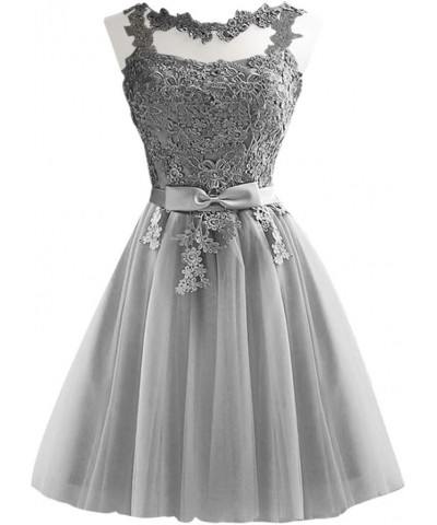 Grey Bridesmaid Dresses Floral Lace Wedding Grey Dress Floor Length Dress Formal Vestidos for Women Grey $23.95 Dresses