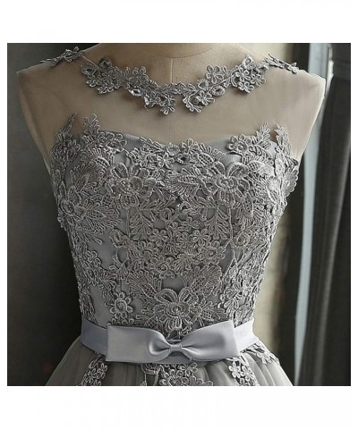 Grey Bridesmaid Dresses Floral Lace Wedding Grey Dress Floor Length Dress Formal Vestidos for Women Grey $23.95 Dresses