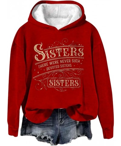 There Were Never Such Devoted Sisters Hoodies for Women Long Sleeve Hooded Pullover Casual Cute Sweatshirts Fashion Clothes 1...