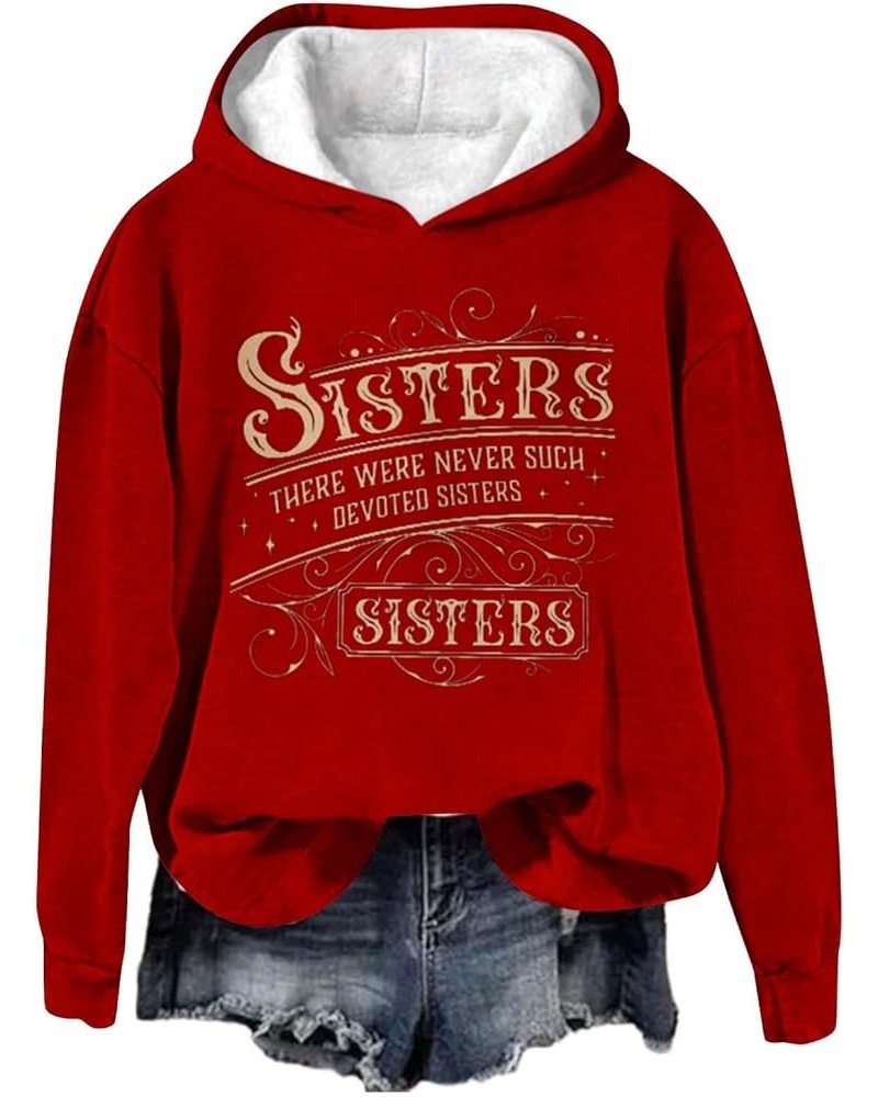 There Were Never Such Devoted Sisters Hoodies for Women Long Sleeve Hooded Pullover Casual Cute Sweatshirts Fashion Clothes 1...