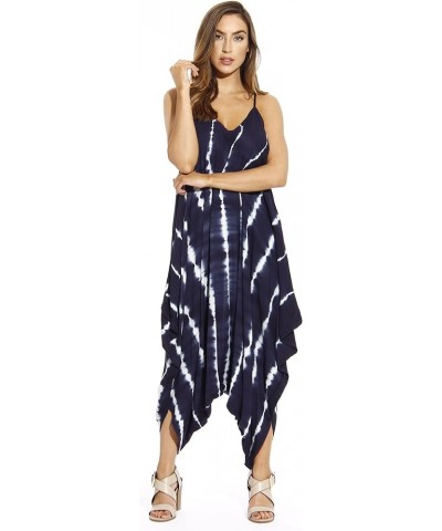 Harem Jumpsuit Romper Jumpsuits for Women Navy / White $12.18 Jumpsuits