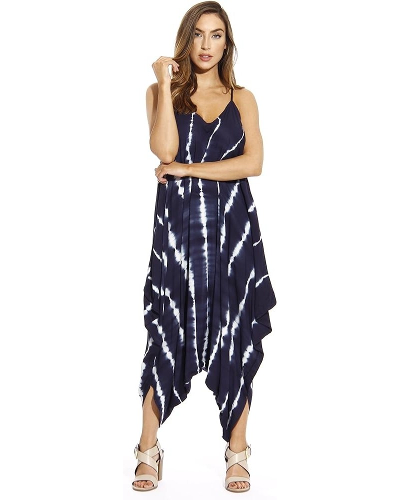 Harem Jumpsuit Romper Jumpsuits for Women Navy / White $12.18 Jumpsuits