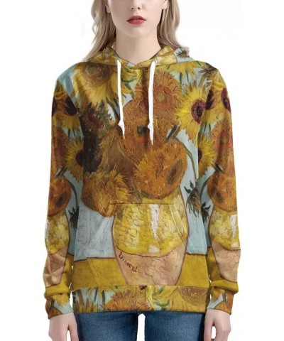 Women's 3D Print Van Gogh Sweatshirt Starry Night Long Sleeve Hooded Sweatshirt Pocket Van Gogh Sunflower 2 $16.51 Hoodies & ...